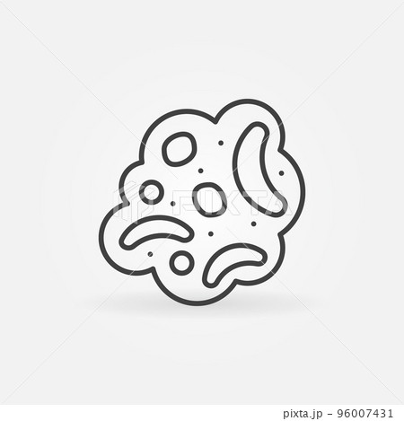 Bacteria Pollution outline vector Microbe concept icon 96007431