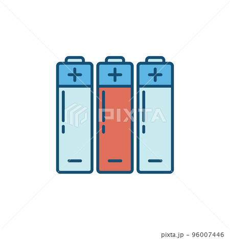Batteries Pollution vector concept modern icon or sign 96007446