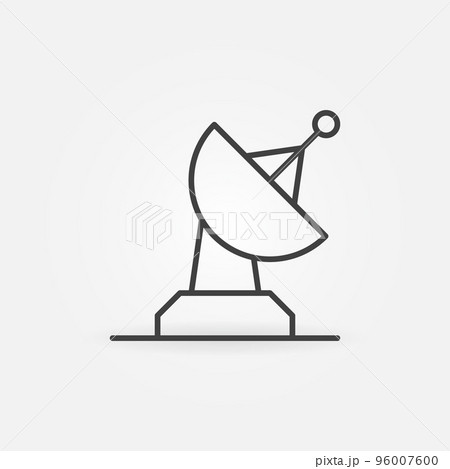 Radar Satellite Dish vector thin line concept simple icon Radar Satellite Dish vector thin line concept simple icon 96007600
