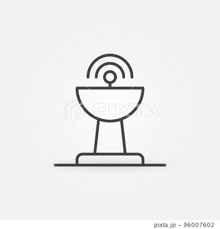 Antenna linear vector concept icon or sign 96007602