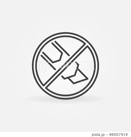 Stationery Knife tool Prohibited linear vector...のイラスト素材 [96007919] - PIXTA