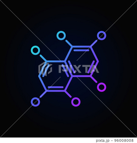 Chemical formula outline colored vector icon or logo element 96008008