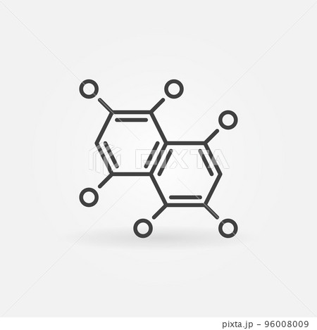 Chemical formula outline icon. Vector Chemistry symbol 96008009