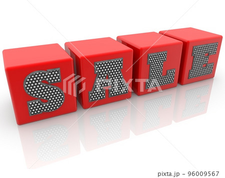 SALE concept on red toy blocks SALE concept on red toy blocks 96009567