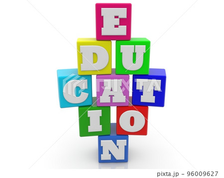 EDUCATION concept on colorful toy blocks EDUCATION concept on colorful toy blocks 96009627