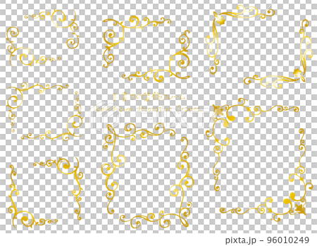 手書きのフレームセット(金) 手書きのフレームセット(金) 96010249