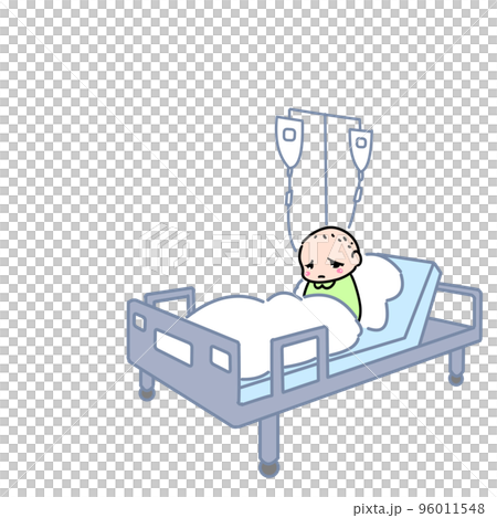 入院中の子供のイラスト 96011548