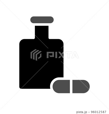 Illustration Vector Graphic of Capsule Jar Icon Illustration Vector Graphic of Capsule Jar Icon 96012587