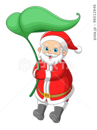 Santa claus carrying big leaf Santa claus carrying big leaf 96012646