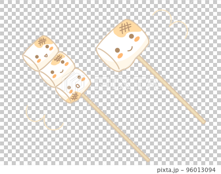 Illustration character version inspired by roasted marshmallows Illustration character version inspired by roasted marshmallows 96013094