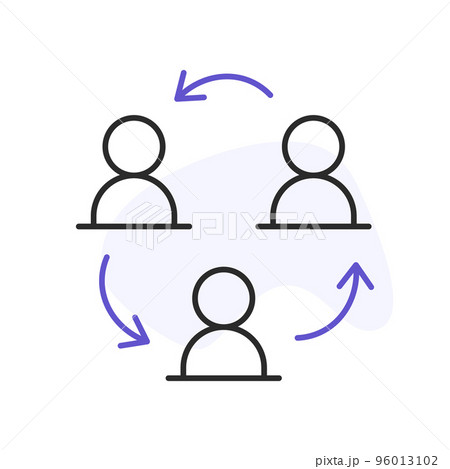 online meeting related line icon 96013102