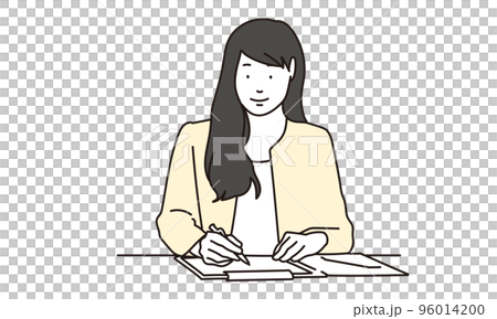 ヒアリングをする女性税理士	 96014200