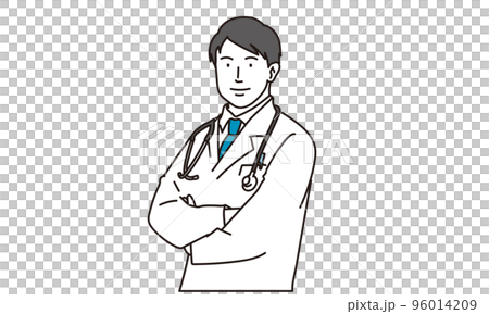 Male doctor with arms folded 96014209