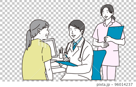 Male doctor examining the elderly 96014237