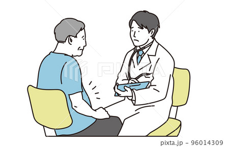 メタボリックシンドロームの診断をする男性医師 メタボリックシンドロームの診断をする男性医師 96014309