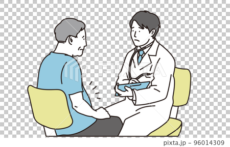 Male doctor diagnosing metabolic syndrome 96014309