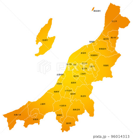 新潟県と市町村地図 新潟県と市町村地図 96014313