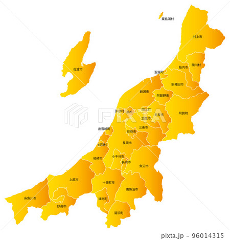 新潟県と市町村地図