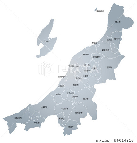 新潟県と市町村地図 96014316