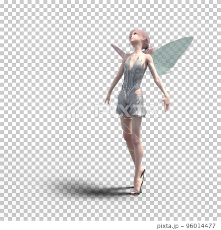 Cute fairy perming 3DCG illustration material 96014477