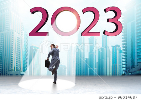 Concept of year 2023 in the spotlight 96014687