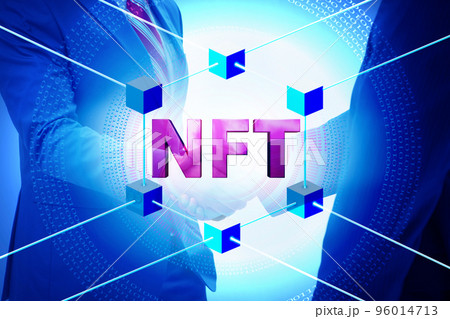 Business people in NFT non fungible concept Business people in NFT non fungible concept 96014713