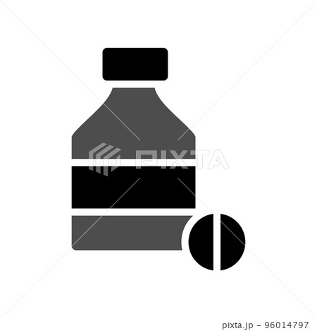 Illustration Vector Graphic of Pill Jar Icon Illustration Vector Graphic of Pill Jar Icon 96014797