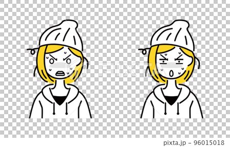 Surprised woman shock 96015018