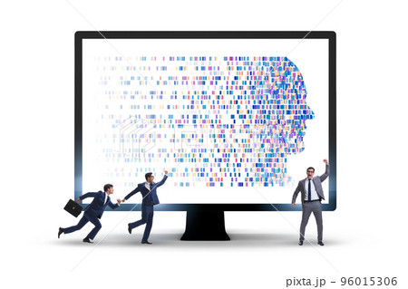 Businessman in genome data concept 96015306