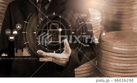 Stock market or forex trading graph and candlestick chart suitable for financial investment concept. Economy trends background for business idea and all art work design. Abstract finance background.. 96016298