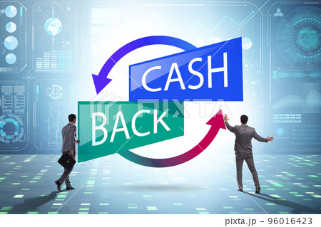 Businessman in the cash back concept Businessman in the cash back concept 96016423