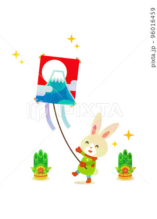 凧あげ　2023年　卯年　年賀状 96016459