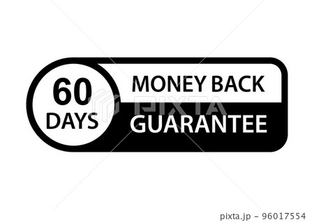 60 days money back guarantee icon vector for graphic design, logo, website, social media, mobile app, UI illustration 60 days money back guarantee icon vector for graphic design, logo, website, social media, mobile app, UI illustration 96017554