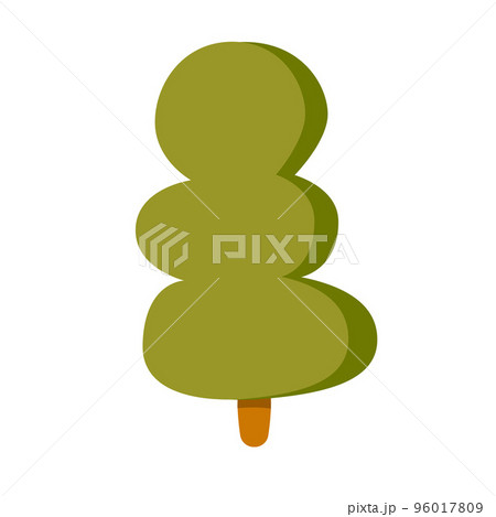 A small toy tree. Simple color vector illustration. Decoration for the children A small toy tree. Simple color vector illustration. Decoration for the children 96017809