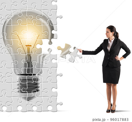 Build an idea puzzle 96017883