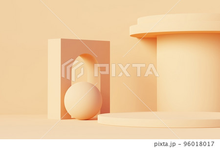 3d render abstract display podium platform for product presentation and advertising. Minimal scene backdrop with clean design. Vacant pedestal for mock up. Empty stage with pastel color for cosmetic. 3d render abstract display podium platform for product presentation and advertising. Minimal scene backdrop with clean design. Vacant pedestal for mock up. Empty stage with pastel color for cosmetic. 96018017