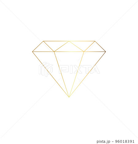 Luxury gold diamond outline background design. Abstract jewelry. Vector illustration Luxury gold diamond outline background design. Abstract jewelry. Vector illustration 96018391