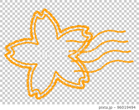 蠟筆材料櫻花郵戳/郵票裝飾 96019494