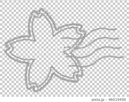 蠟筆材料櫻花郵戳/郵票裝飾 96019498