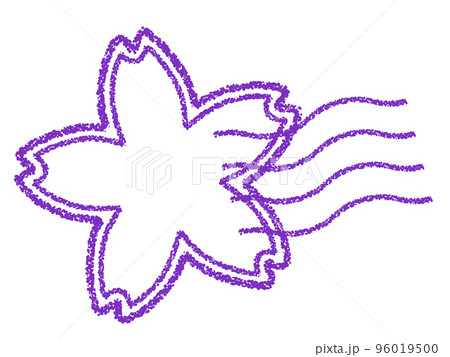 クレヨン素材の桜の消印・スタンプ 装飾 96019500