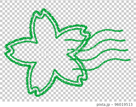 Crayon material cherry blossom postmark/stamp decoration 96019513