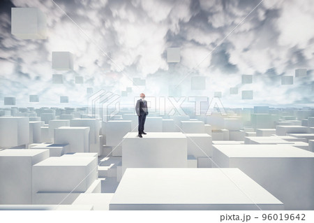 Vision of futuristic city 96019642