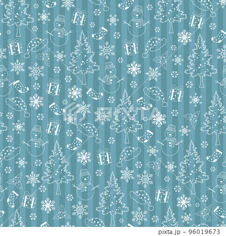Winter holiday seamless pattern for celebrate party,Christmas or new year decorative 96019673