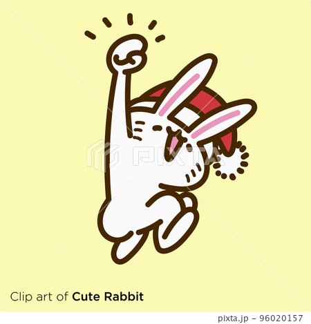 ウサギのキャラクターイラストシリーズ 「元気なウサギのサンタクロース」 ウサギのキャラクターイラストシリーズ 「元気なウサギのサンタクロース」 96020157