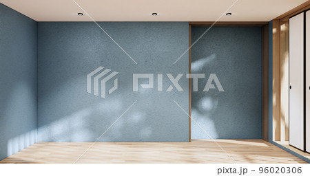 blue room and wood panels wall background 3D illustration rendering blue room and wood panels wall background 3D illustration rendering 96020306