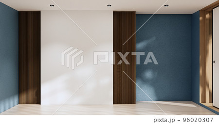 blue room and wood panels wall background 3D illustration rendering blue room and wood panels wall background 3D illustration rendering 96020307