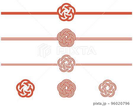 梅結びの水引 5本結び 紅白 梅結びの水引 5本結び 紅白 96020796