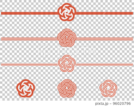 梅結びの水引 5本結び 紅白 梅結びの水引 5本結び 紅白 96020796