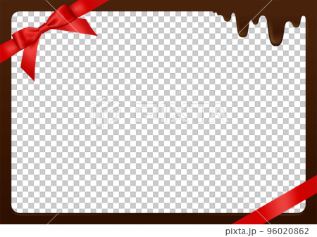 Chocolate hanging decorative frame. with red ribbon Chocolate hanging decorative frame. with red ribbon 96020862