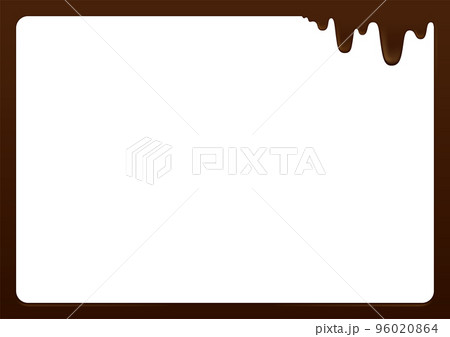 チョコレート垂れている飾り枠 チョコレート垂れている飾り枠 96020864